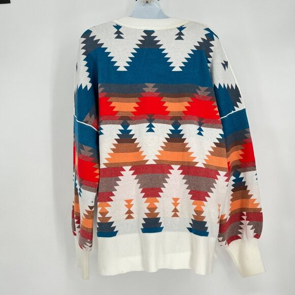 Unbranded Southwestern Geometric Print Sweater Long Sleeve Crew Neck Unisex XL - Picture 4 of 6
